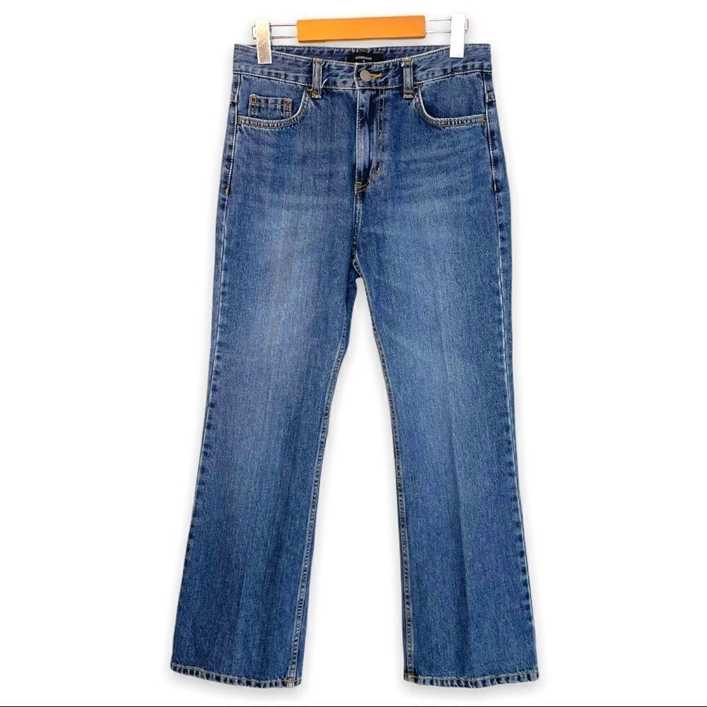 Indibrand High Rise Straight Leg Midwash Jeans